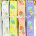 Wholesale Satin Ribbon Printed with Fruit and Flower Logos